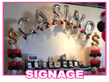 balloon signage from Affairs Afloat Balloons