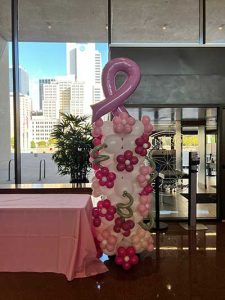 balloons for Breast Cancer Awareness month