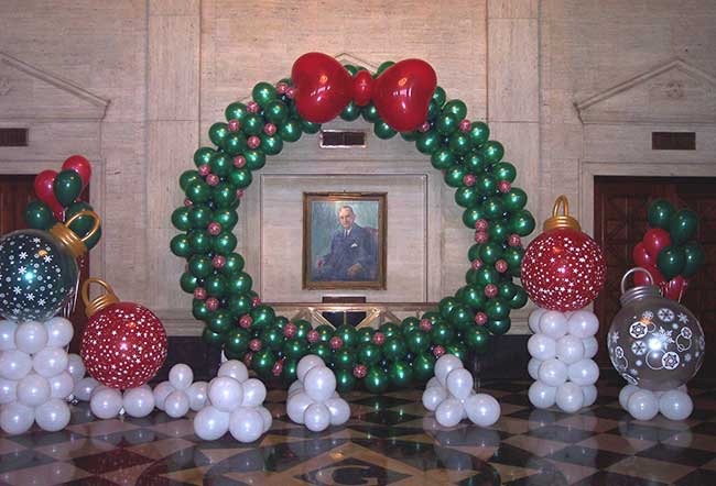 Christmas balloon decorations Fort Worth