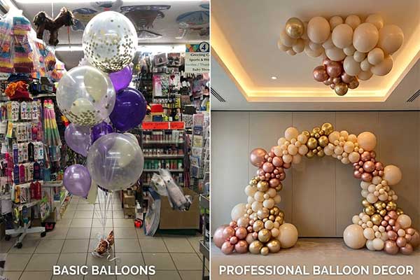 diy balloons vs professional balloon decor