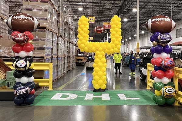 balloons decor for football celebrations