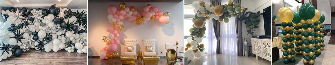 air filled balloon decor