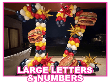 large balloon letters and numbers from Affairs Afloat Balloons