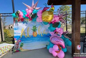 balloon photo op/backdrop from Affairs Afloat Balloons