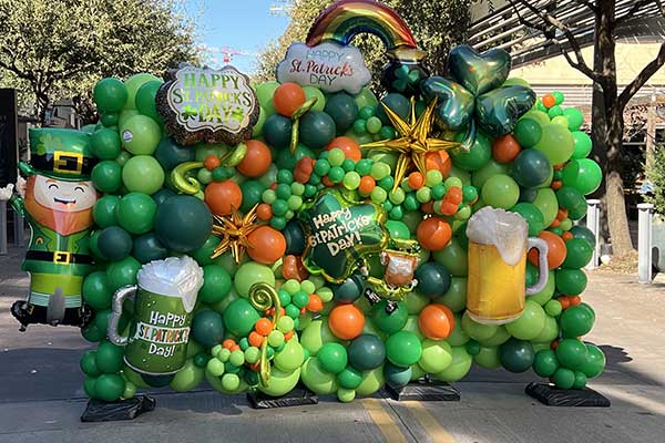 St. Patrick's Day Balloon backdrop