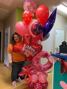 Valentine balloon decoration from Affairs Afloat Balloons, Fort Worth